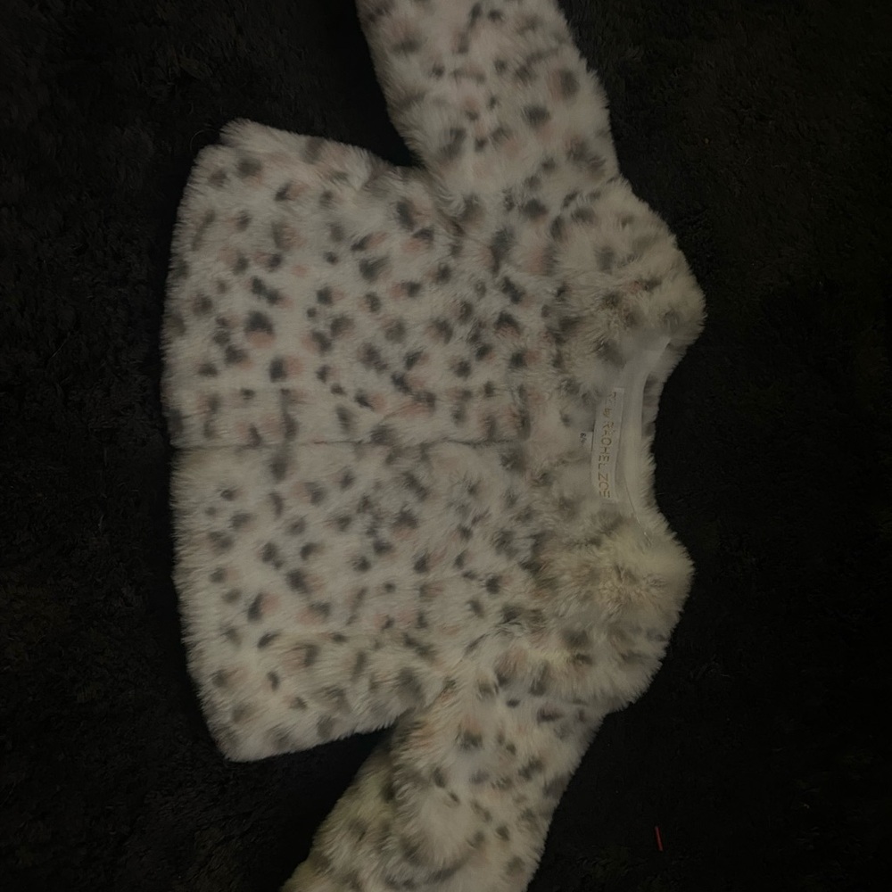 Faux Fur Leopard Print Jacket